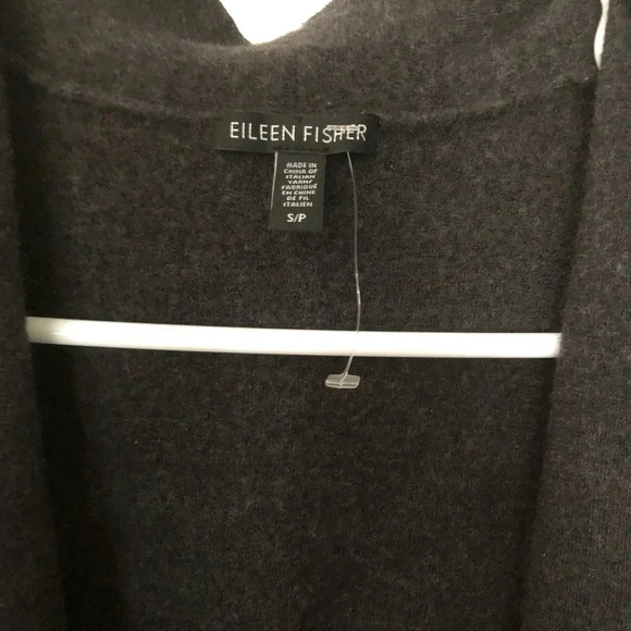 ! Eileen Fisher 100% Merino Wool Cardigan grey sz small - Picture 4 of 5